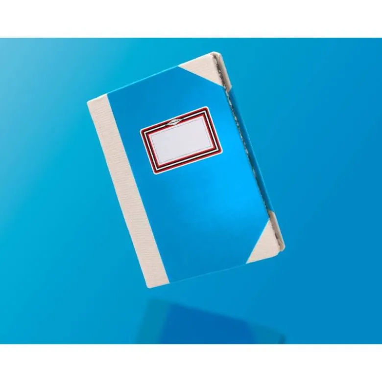 LIBRO CARTONE COSIDO FERNANDES FLECHA DIN A6+ RAYADO HORIZONTAL 50 HOJAS 100 GR AZUL