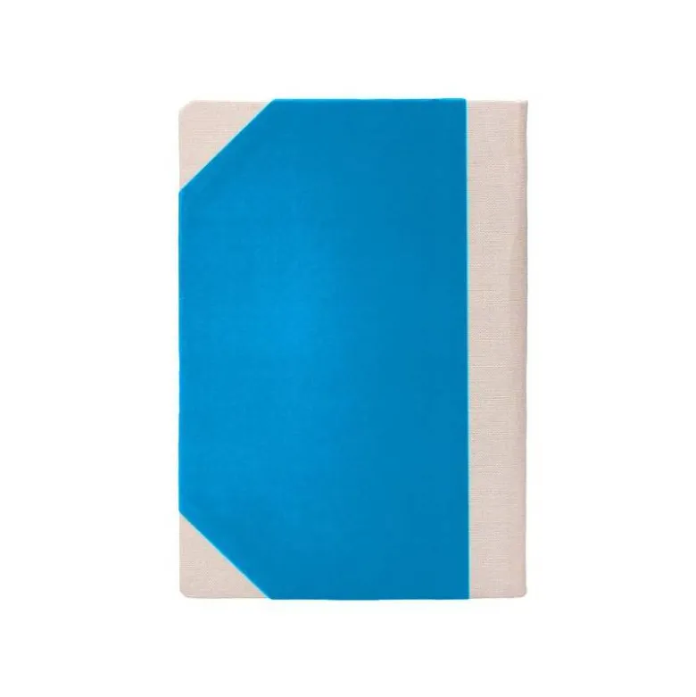 LIBRO CARTONE COSIDO FERNANDES FLECHA DIN A6+ RAYADO HORIZONTAL 50 HOJAS 100 GR AZUL