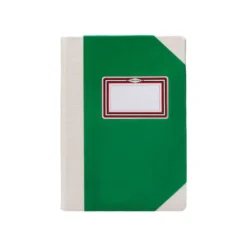LIBRO CARTONE COSIDO FERNANDES FLECHA DIN A6+ RAYADO HORIZONTAL 50 HOJAS 100 GR VERDE