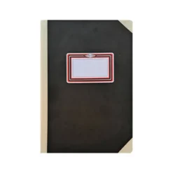 LIBRO CARTONE COSIDO FERNANDES FLECHA DIN A6+ RAYADO HORIZONTAL 50 HOJAS 100 GR NEGRO