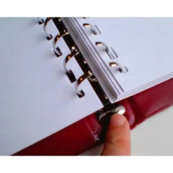 LIBRO LIDERPAPEL DIN A4 ACTAS 30 ANILLAS CON 100 HOJAS MOVIBLES TALADRADAS Y NUMERADAS COLOR BURDEOS