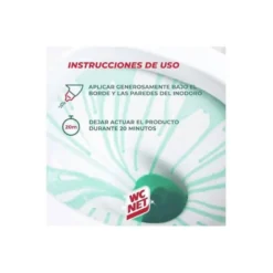 LIMPIADOR DE INODOROS WC NET GEL ENERGY DESINCRUSTANTE BOTELLA DE 800 ML