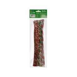 LIMPIAPIPAS DE CHENILLA LIDERPAPEL 30 CM DOS COLORES BRILLANTES SURTIDOS BOLSA DE 30 UNIDADES