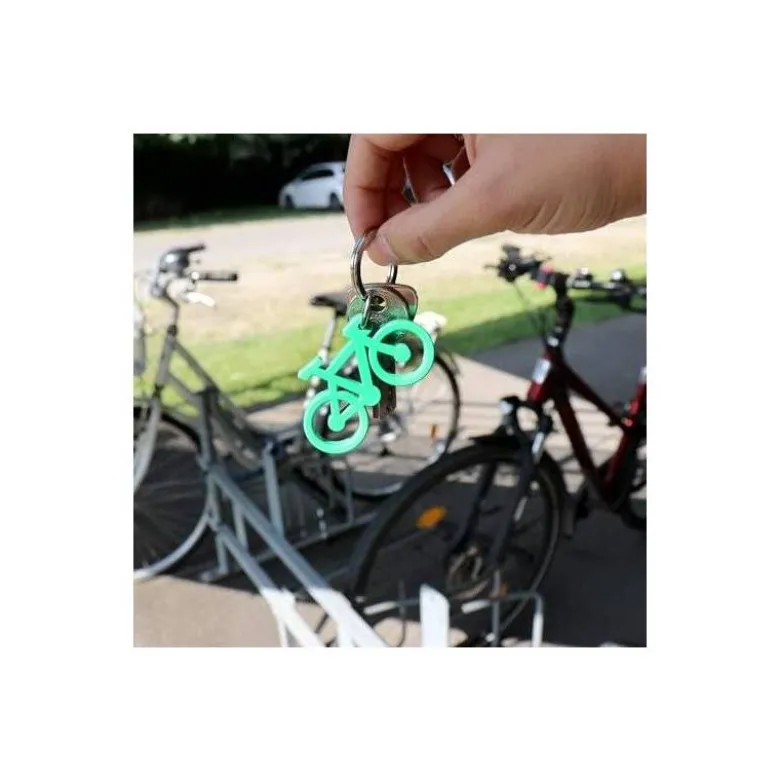 LLAVERO BICICLETA ACRILICO RECICLADO PACK DE 5 UNIDADES COLORES SURTIDOS