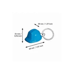 LLAVERO CASCO DE SEGURIDAD ACRILICO RECICLADO PACK DE 5 UNIDADES COLORES SURTIDOS