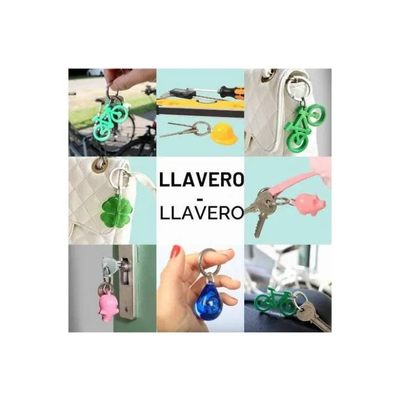 LLAVERO CASCO DE SEGURIDAD ACRILICO RECICLADO PACK DE 5 UNIDADES COLORES SURTIDOS