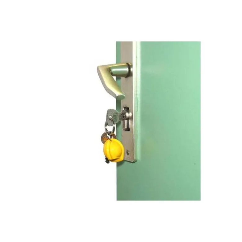 LLAVERO CASCO DE SEGURIDAD ACRILICO RECICLADO PACK DE 5 UNIDADES COLORES SURTIDOS