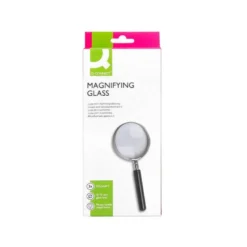 Lupa q-connect cristal aro metálico mango plástico negro 75mm