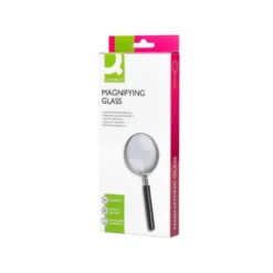 Lupa q-connect cristal aro metálico mango plástico negro 75mm