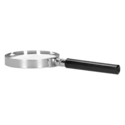 Lupa q-connect cristal aro metálico mango plástico negro 75mm