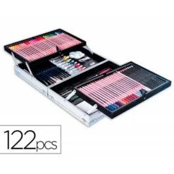 MALETIN DE PINTURAS DALER ROWNEY METALICO 122 PIEZAS 347X94X240 MM