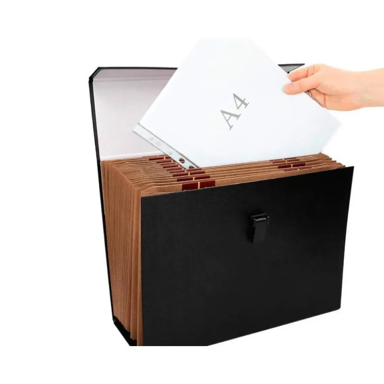 Maletin marca Liderpapel con fuelle 255x390x120 mm