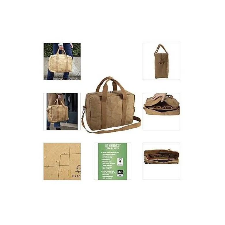MALETIN PARA PORTATIL EXACOMPTA ETERNECO 14" CUERO IMITACION VEGETAL 325X90X420 MM