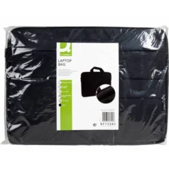 MALETIN PARA PORTATIL Q-CONNECT 15,6" CON ASAS RETRACTILES CREMALLERA 3 BOLSILLOS EXTERIORES NEGRO