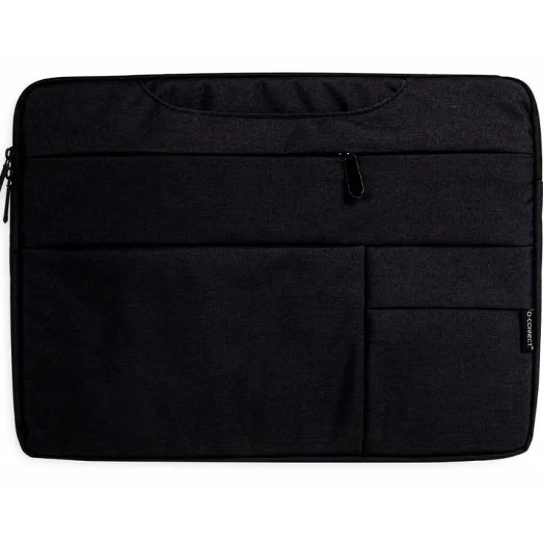MALETIN PARA PORTATIL Q-CONNECT 15,6" CON ASAS RETRACTILES CREMALLERA 3 BOLSILLOS EXTERIORES NEGRO
