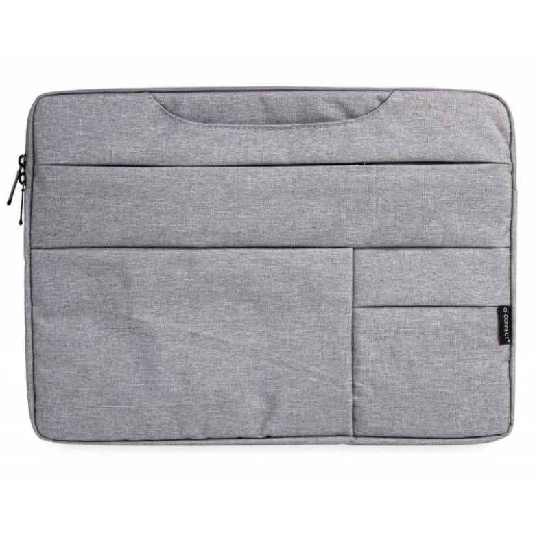 MALETIN PARA PORTATIL Q-CONNECT 15,6" CON ASAS RETRACTILES CREMALLERA 3 BOLSILLOS EXTERIORES GRIS