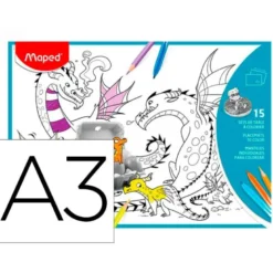 MANTEL PARA COLOREAR MAPED INDIVIDUAL DIN A3 PACK DE 15 UNIDADES SURTIDAS