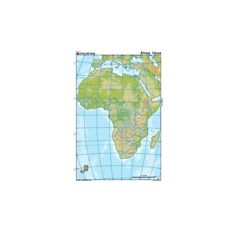 Mapa mudo de Africa fisico