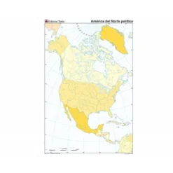 Mapa mudo de America del Norte politico