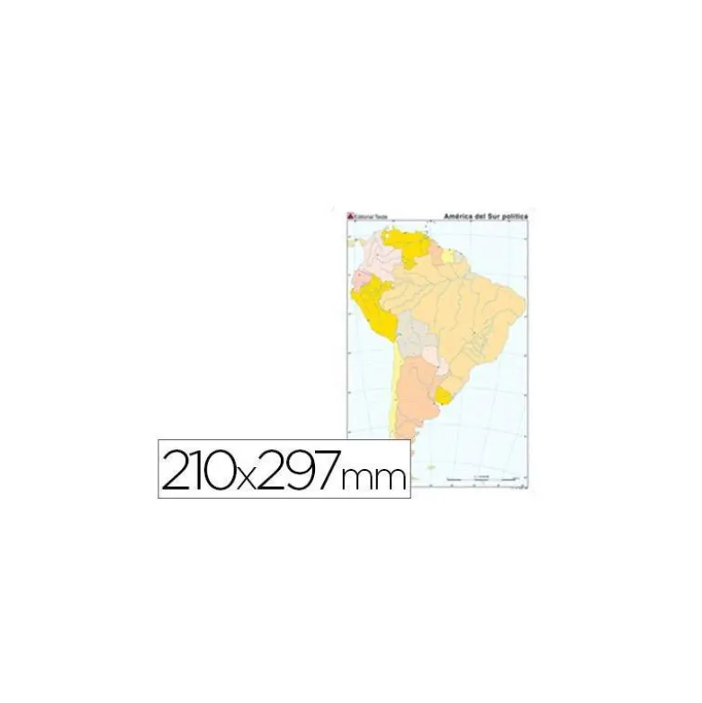 Mapa mudo de America del Sur politico