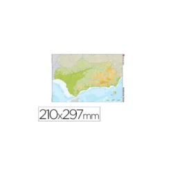 Mapa mudo de Andalucía físico