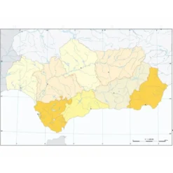 Mapa mudo de Andalucia politico