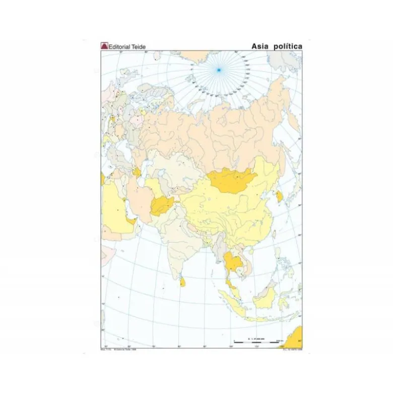 Mapa mudo de Asia politico