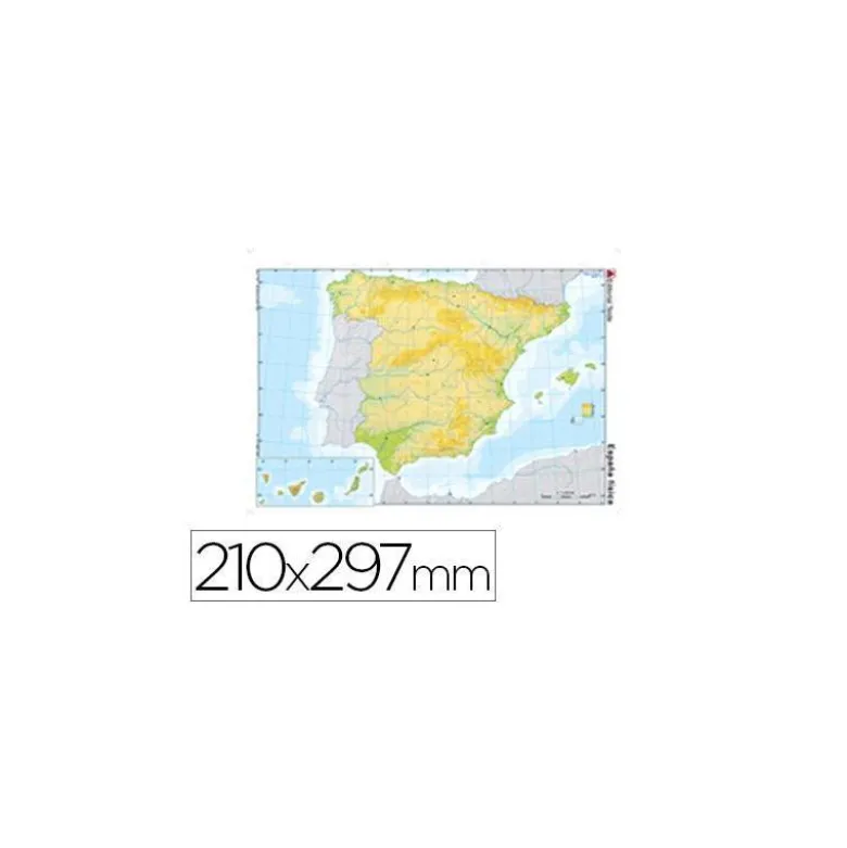 Mapa mudo de España fisico