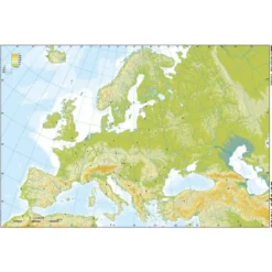 Mapa mudo de Europa fisico