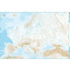 Mapa mudo de Europa fisico blanco y negro