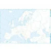 Mapa mudo de Europa politico blanco y negro