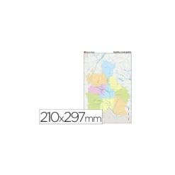 Mapa mudo político Castilla León Tamaño Din A4