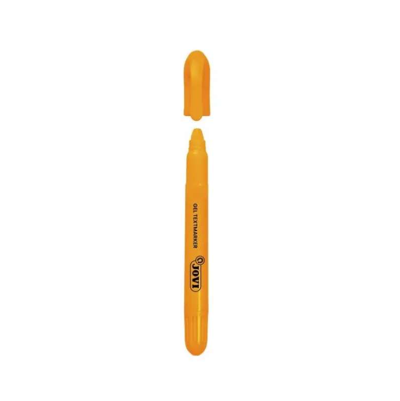 MARCADOR DE CERA GEL JOVI FLUORESCENTE NARANJA CAJA DE 12 UNIDADES
