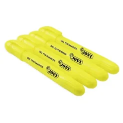 MARCADOR DE CERA GEL JOVI FLUORESCENTE AMARILLO CAJA DE 12 UNIDADES