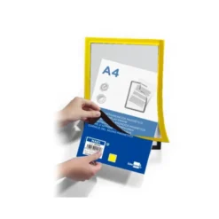 MARCO PORTA ANUNCIOS LIDERPAPEL MAGNETICO DIN A4 DORSO ADHESIVO REMOVIBLE COLOR AMARILLO