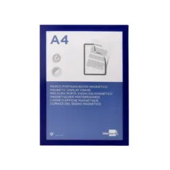 MARCO PORTA ANUNCIOS LIDERPAPEL MAGNETICO DIN A4 DORSO ADHESIVO REMOVIBLE COLOR AZUL