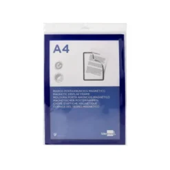 MARCO PORTA ANUNCIOS LIDERPAPEL MAGNETICO DIN A4 DORSO ADHESIVO REMOVIBLE COLOR AZUL