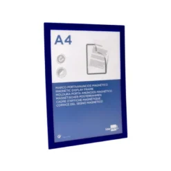 MARCO PORTA ANUNCIOS LIDERPAPEL MAGNETICO DIN A4 DORSO ADHESIVO REMOVIBLE COLOR AZUL