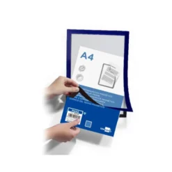 MARCO PORTA ANUNCIOS LIDERPAPEL MAGNETICO DIN A4 DORSO ADHESIVO REMOVIBLE COLOR AZUL