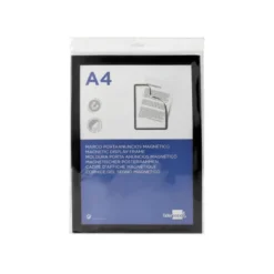 MARCO PORTA ANUNCIOS LIDERPAPEL MAGNETICO DIN A4 DORSO ADHESIVO REMOVIBLE COLOR NEGRO