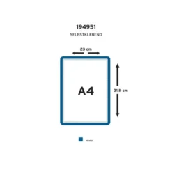 Marco Tarifold Din A4 adhesivo color azul pack de 2