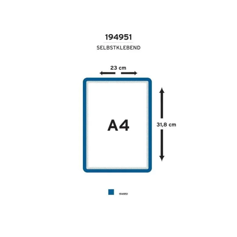 Marco Tarifold Din A4 adhesivo color azul pack de 2