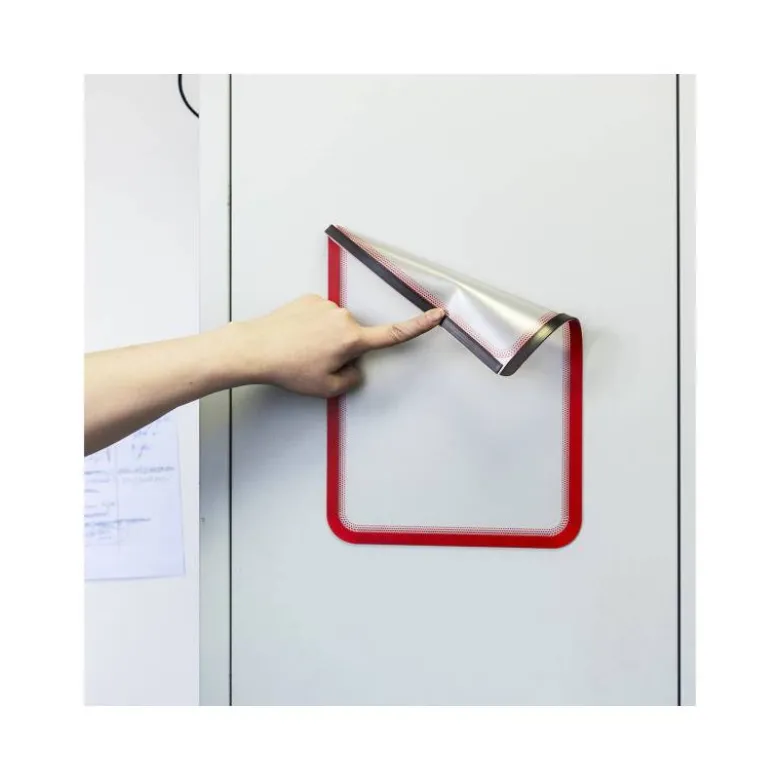 Marco Tarifold Din A4 magnetico color rojo pack de 2