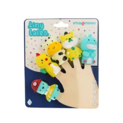 MARIONETAS DE DEDOS IMAGINOVO TINY TALES PVC ANIMALES FANTASIA BLISTER DE 5 UNIDADES SURTIDAS