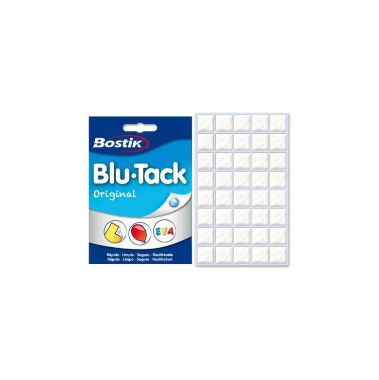 Masilla adhesiva marca Bostik Blu Tack