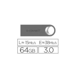 Memoria usb 64 Gb Q-CONNECT 3.0 Flash Premium Plateado