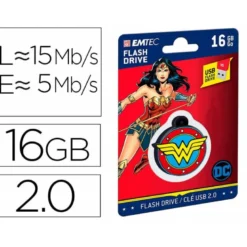 MEMORIA USB EMTEC FLASH 16 GB USB 2.0 COLLECTOR WONDER WOMAN