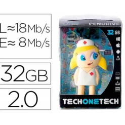 MEMORIA USB TECH ON TECH PENDRIVE 32GB ENFERMERA KITTY