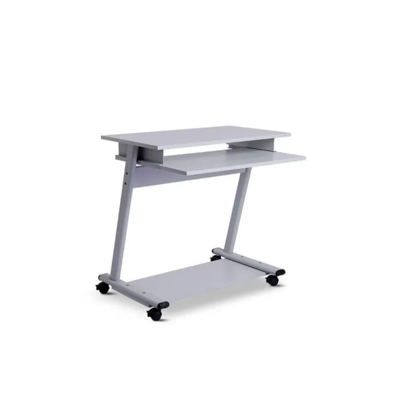 MESA ORDENADOR ROCADA RD-9100 SISTEMA BLOQUEO CON RUEDAS ESTRUCTURA METALICA CON BANDEJA TECLADO EXTRAIBLE
