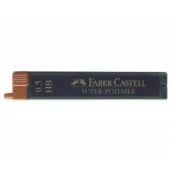 Minas Faber Castell de grafito 9065 de 0,5 mm HB. Estuche 12 minas.